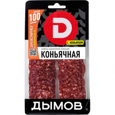 Колбаса Коньячная с/к нарезка Дымов